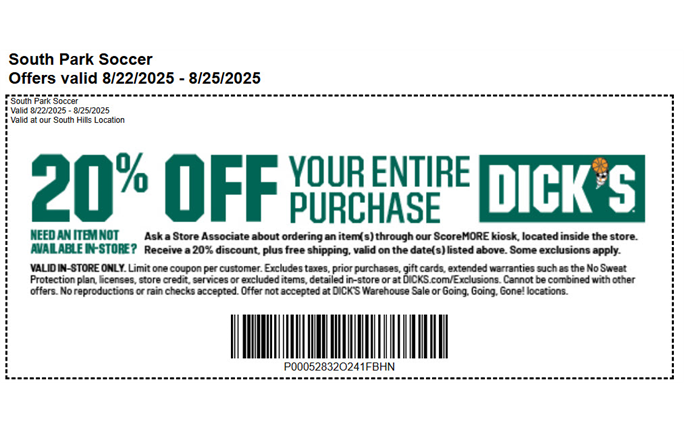 SPSA - Dick's Sporting Goods Weekend