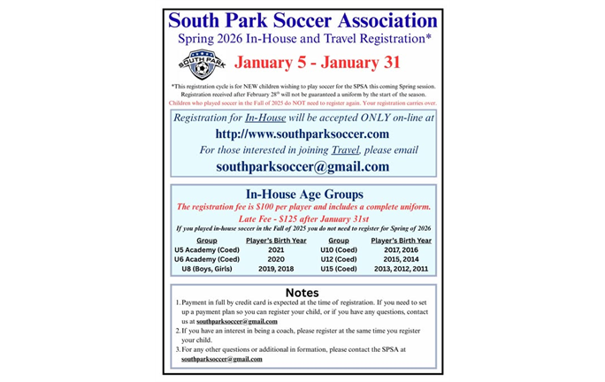 Spring 2026 In-House Registration